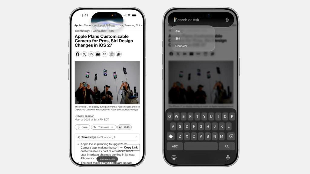 Imagen renderizada de cómo será el nuevo Siri con IA