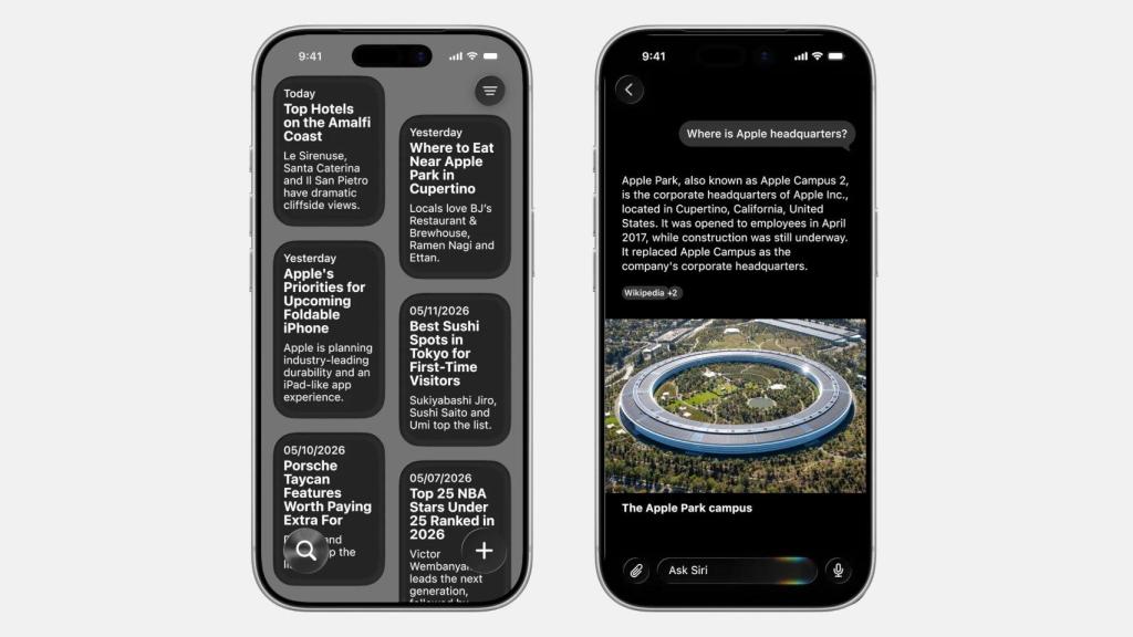Imagen renderizada de cómo será el nuevo Siri con IA