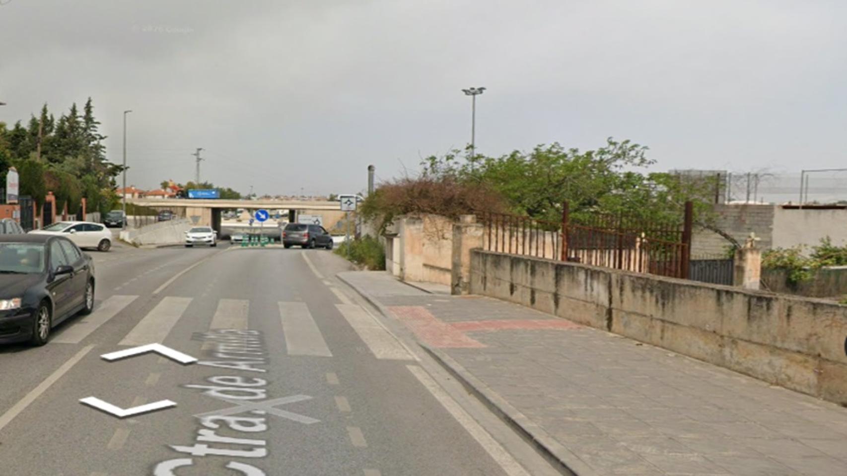 Carretera de Armilla, en Ogíjares (Granada).