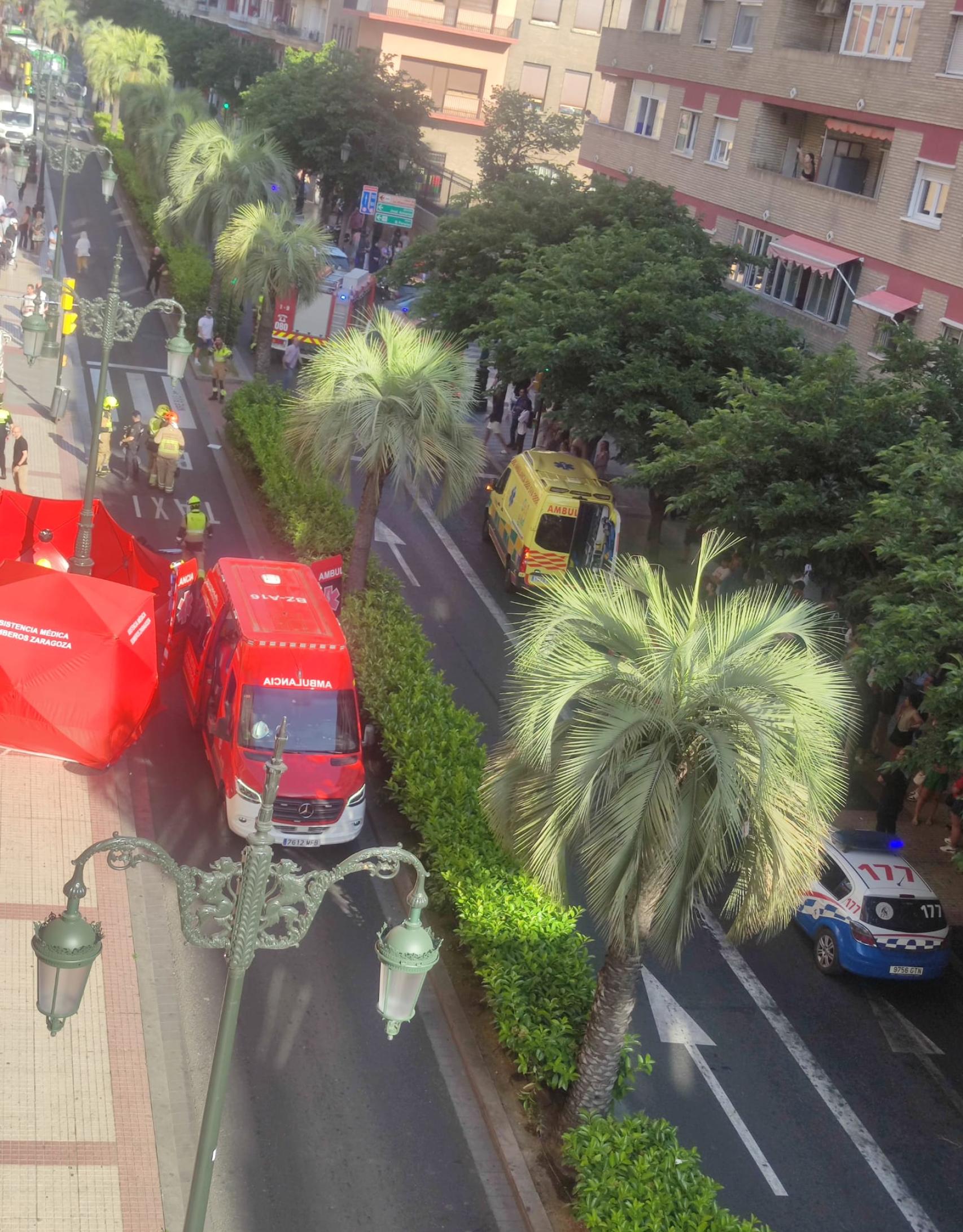 Accidente en calle Conde Aranda, este viernes 29 de mayo.