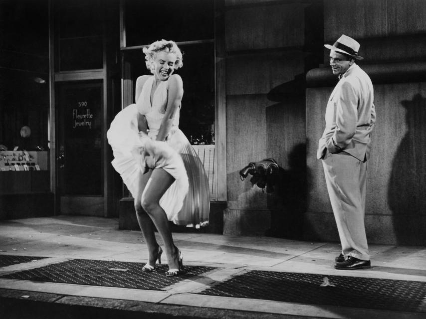 Monroe durante el rodaje de una película en 1955.