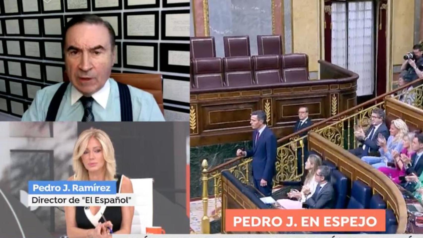 Pedro J. Ramírez durante su intervención en 'Espejo Público' este viernes.