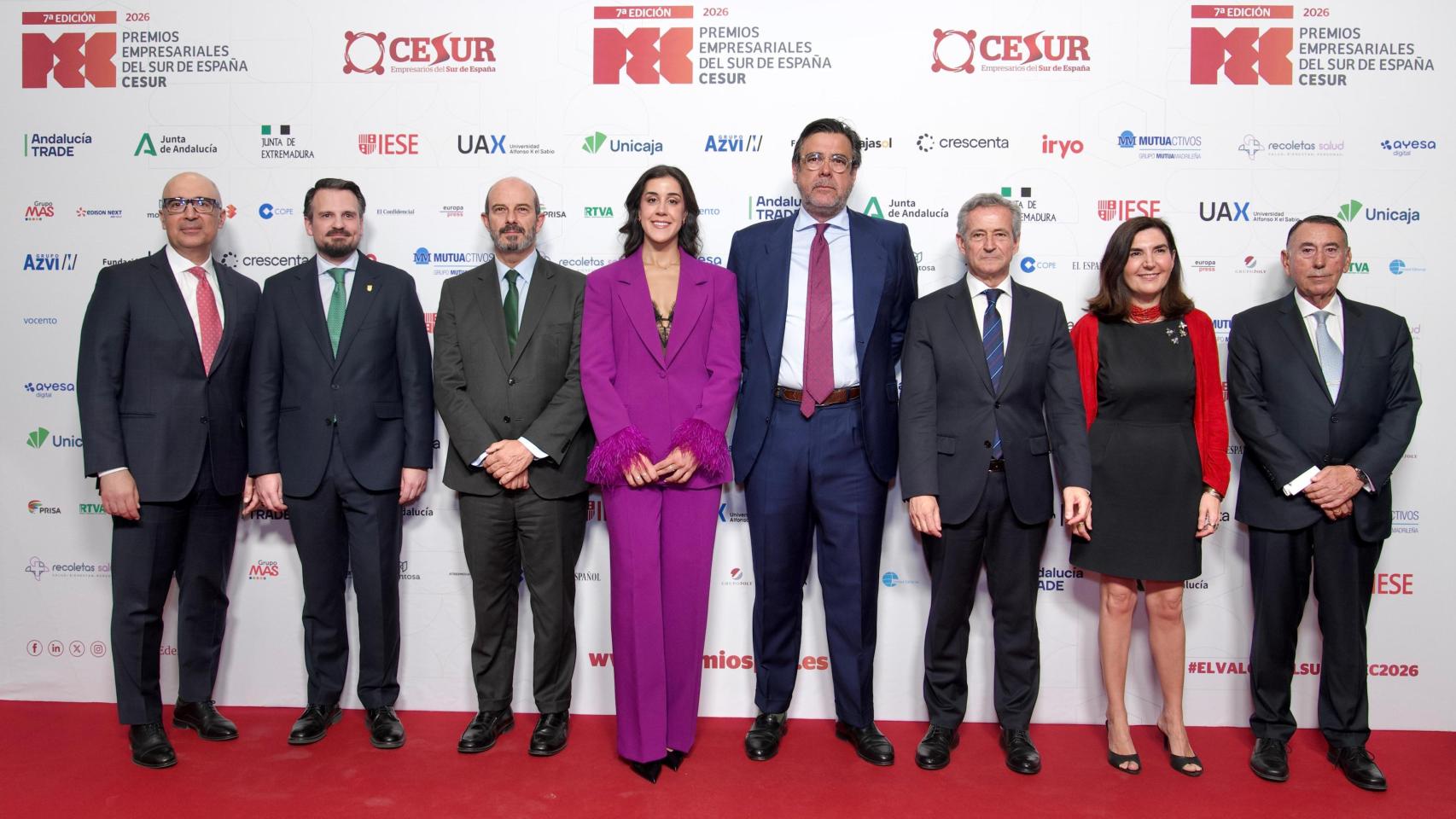 Foto de familia de los premios PEC. 