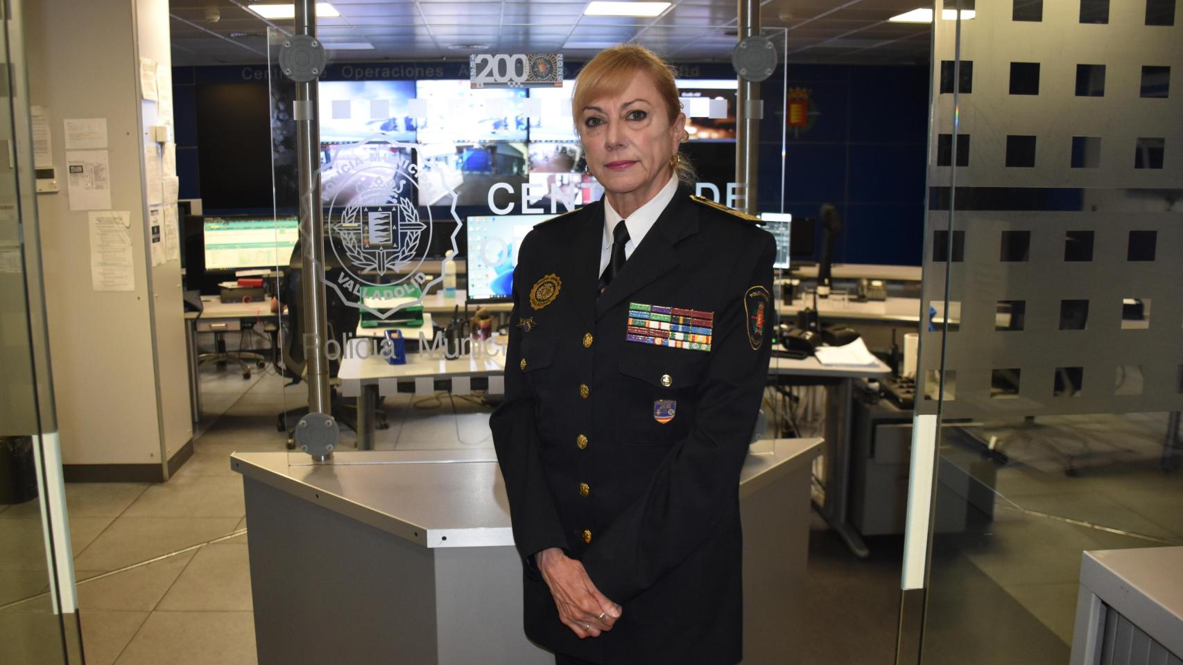 La superintendente jefa de la Policía Municipal de Valladolid, Julia Gónzalez, durante la entrevista con EL ESPAÑOL de Castilla y León