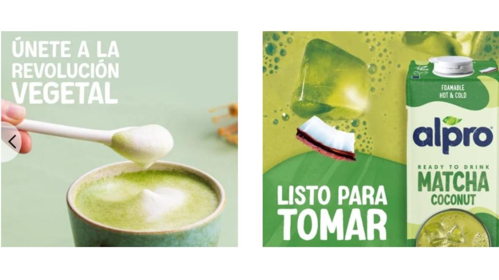 Bebida vegetal de matcha.