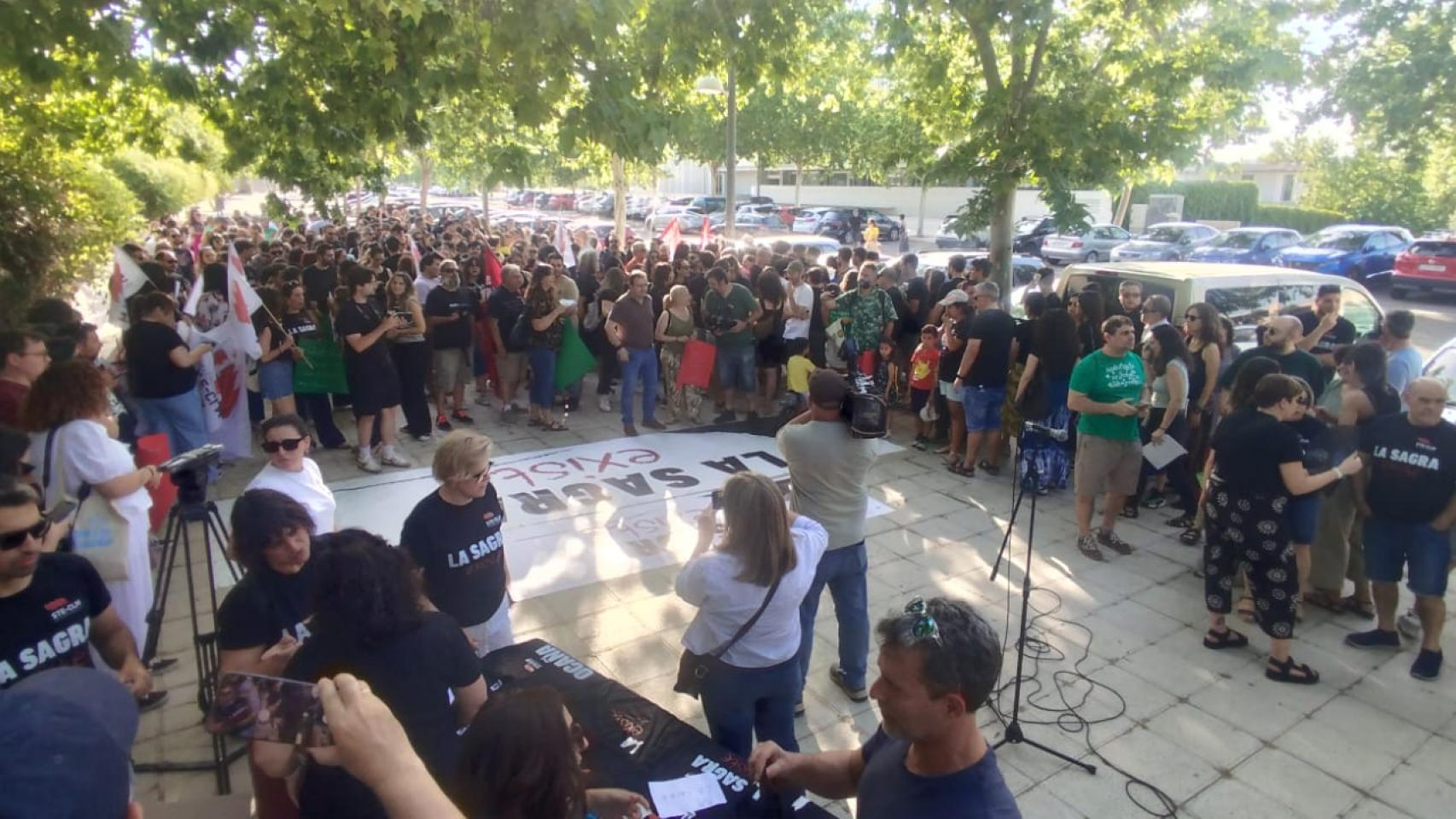 Imagen de la movilización 'La Sagra Existe'.