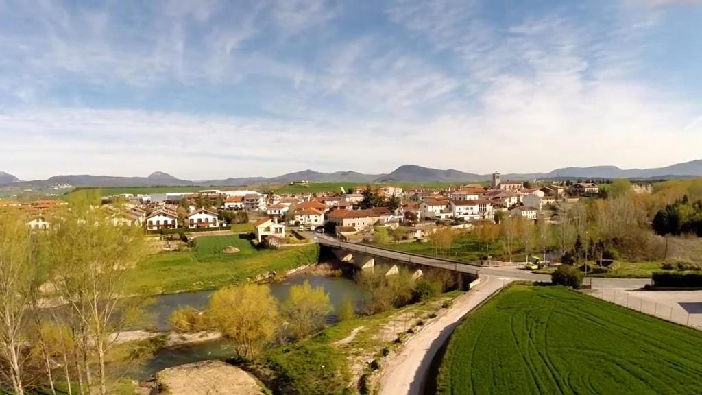 El pueblo de Ororbia desde las alturas.