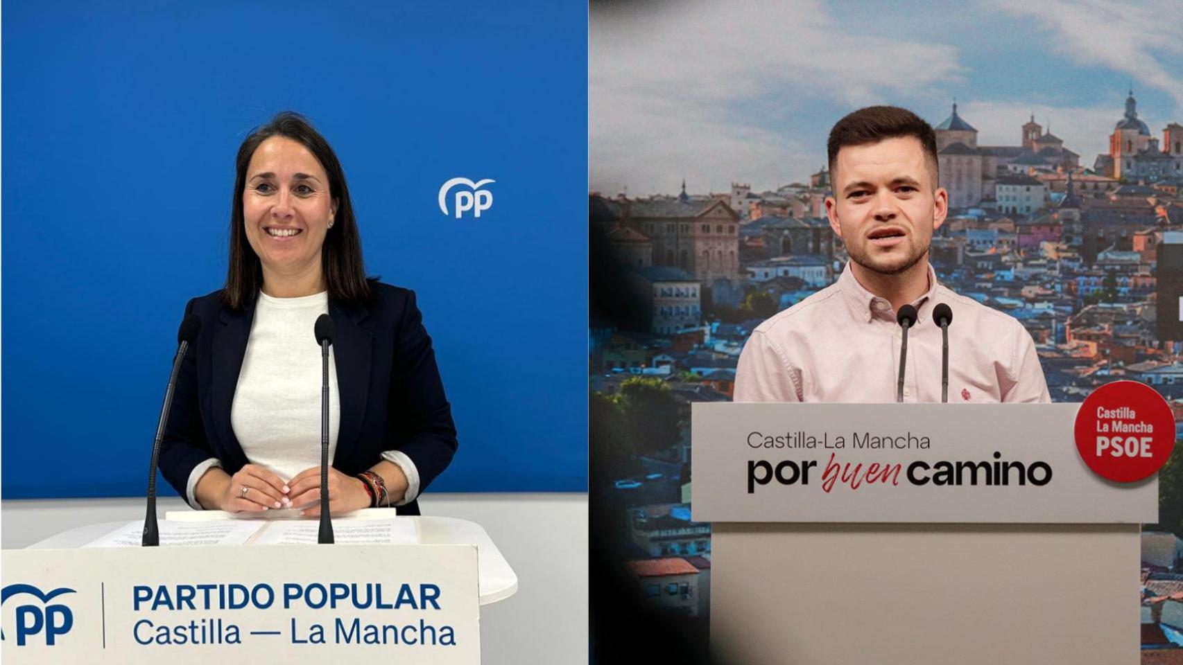 Fotomontaje con Alejandra Hernández (PP) y Álvaro Toconar (PSOE).