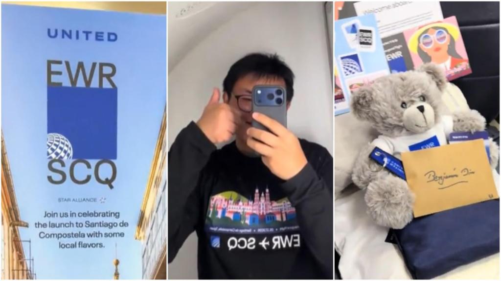 Benjamin, uno de los primeros pasajeros del vuelo Nueva York-Santiago.