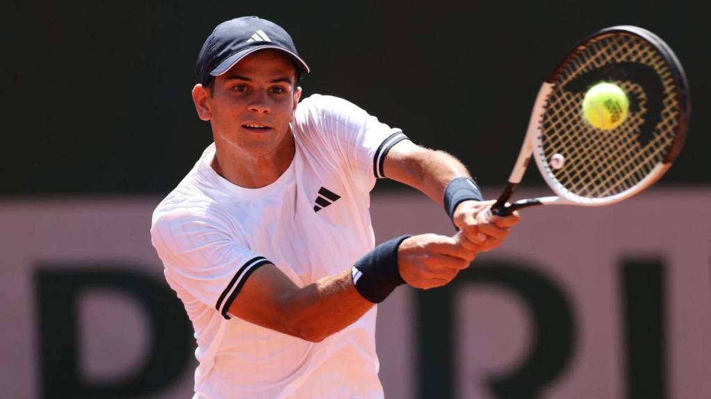 Rafa Jódar, durante el partido ante Michelsen en Roland Garros.