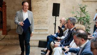 Juanfran Pérez Llorca, el pasado viernes durante la presentación de los presupuestos. Biel Aliño / EFE