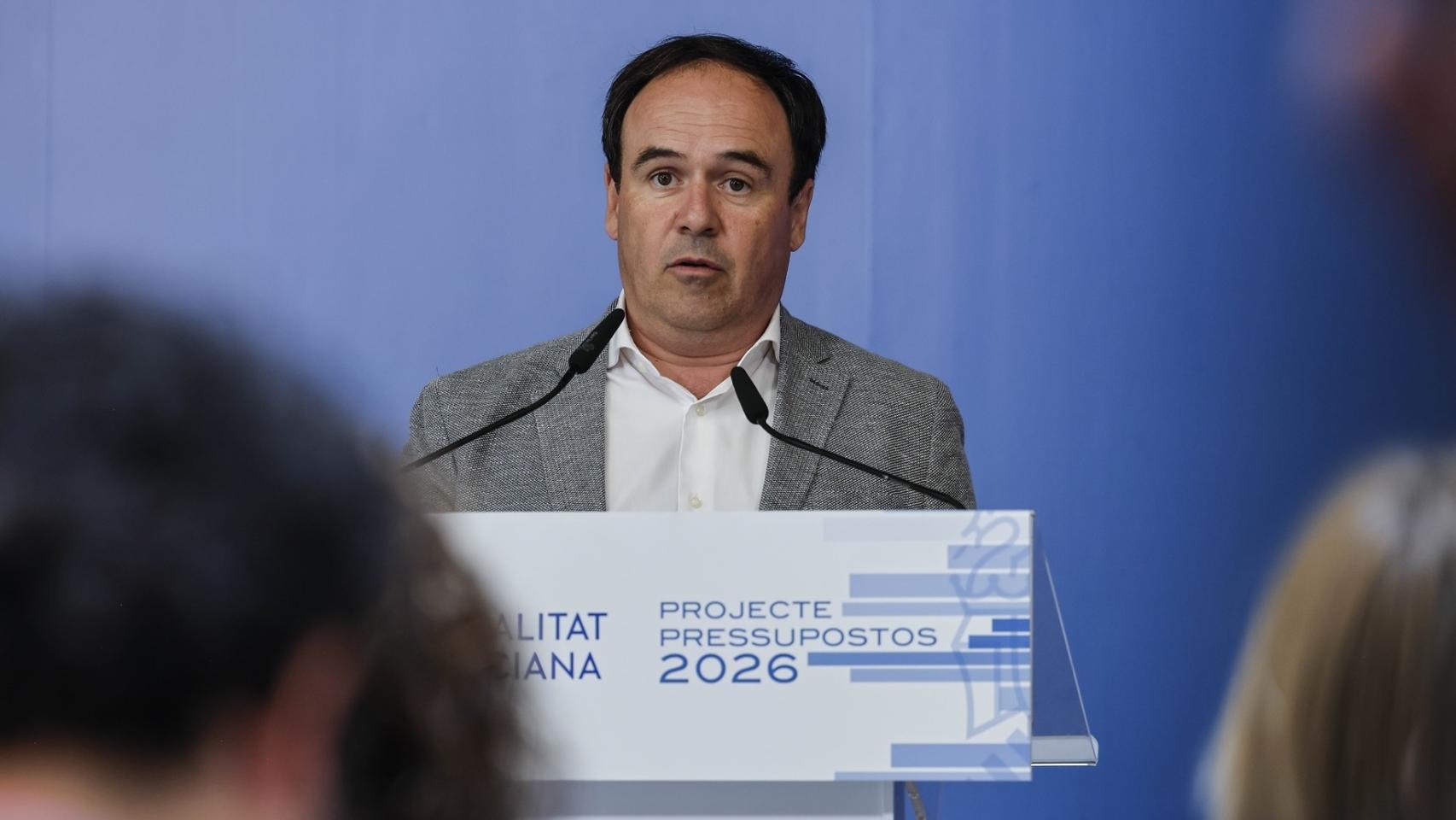Juanfran Pérez Llorca presenta los Presupuestos de la Generalitat de 2026. Rober Solsona / EP