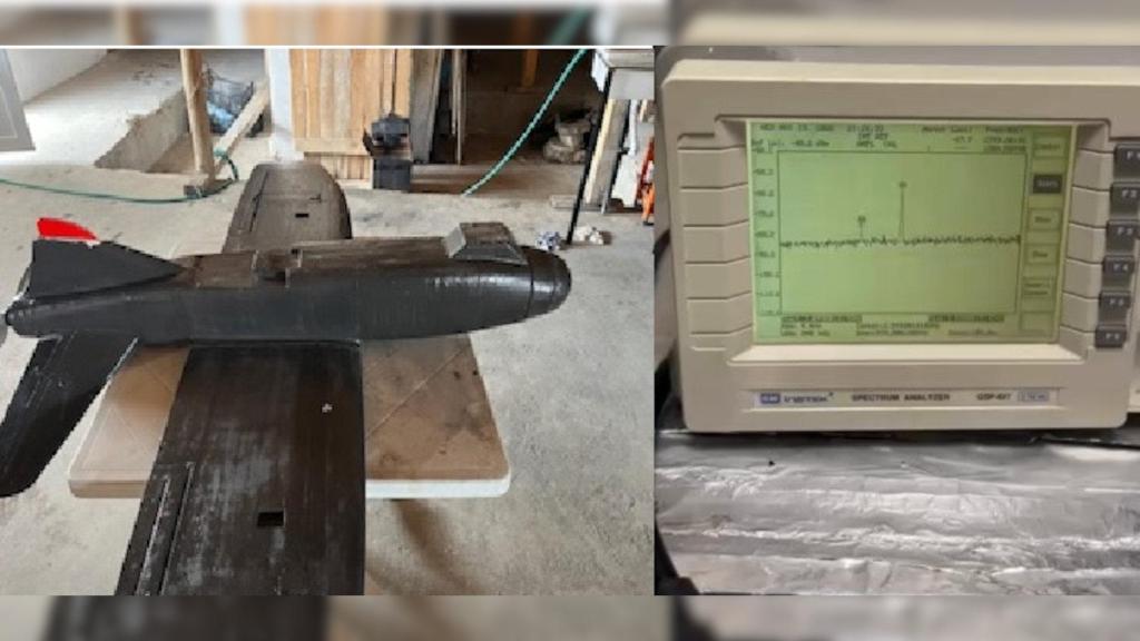 Un dron con la capa de pintura aplicada