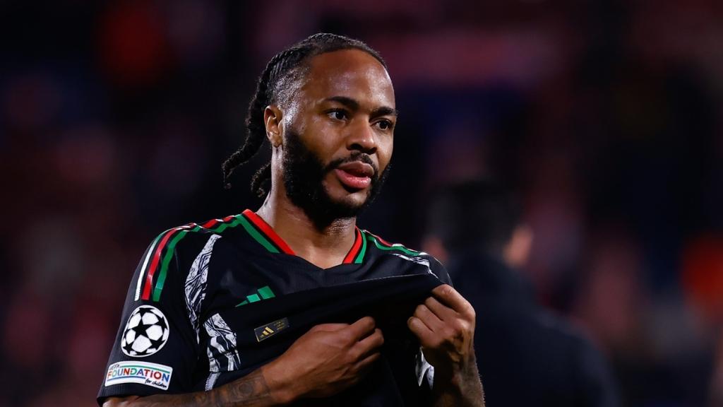 Raheem Sterling, en un partido del Arsenal de la temporada 2024/25.