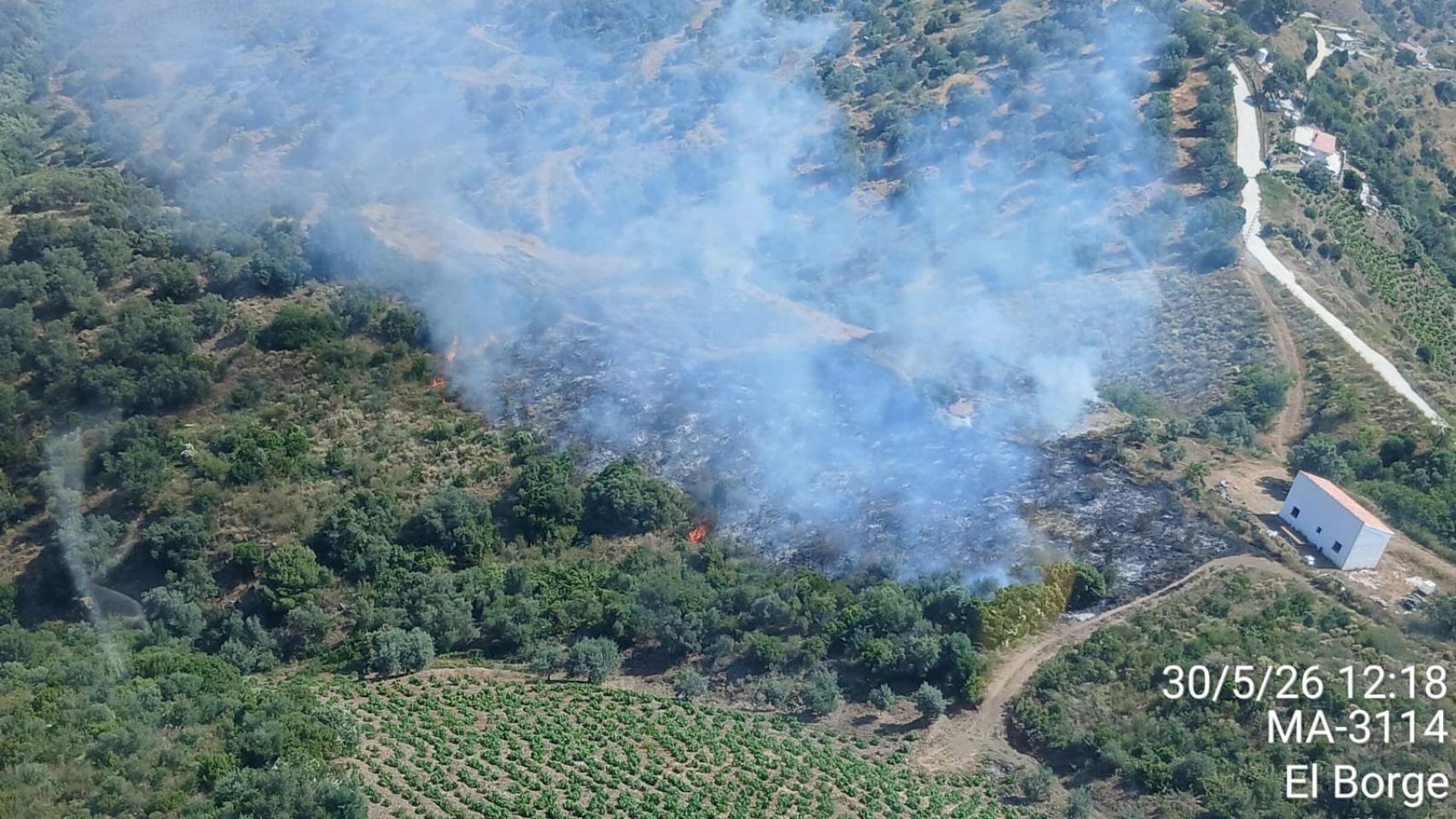 Una imagen del incendio.