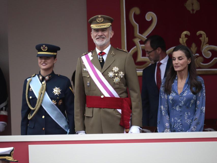 Felipe VI, la reina Letizia y la heredera, en Vigo.