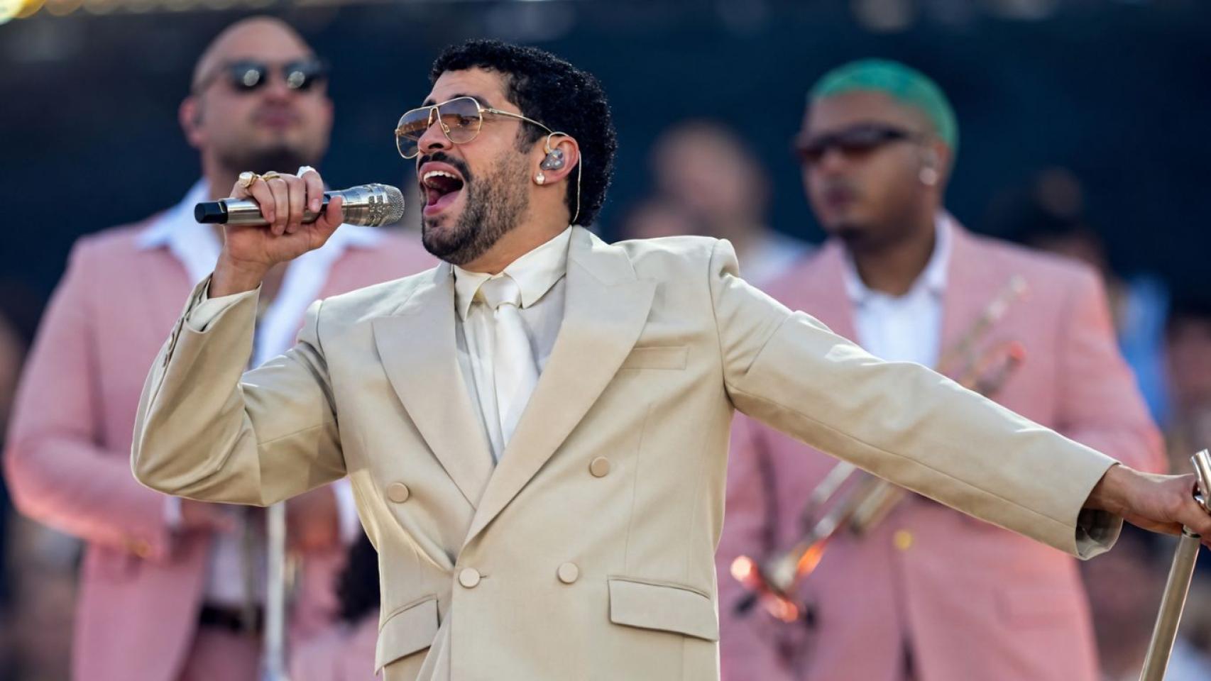 Bad Bunny en su concierto en Barcelona. 