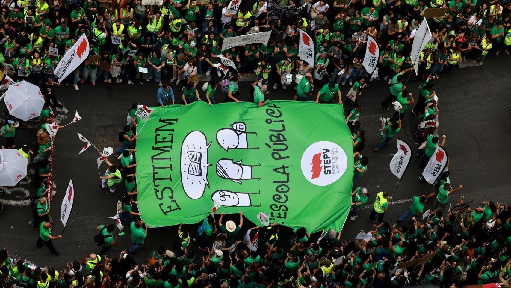 Manifestación de profesores.