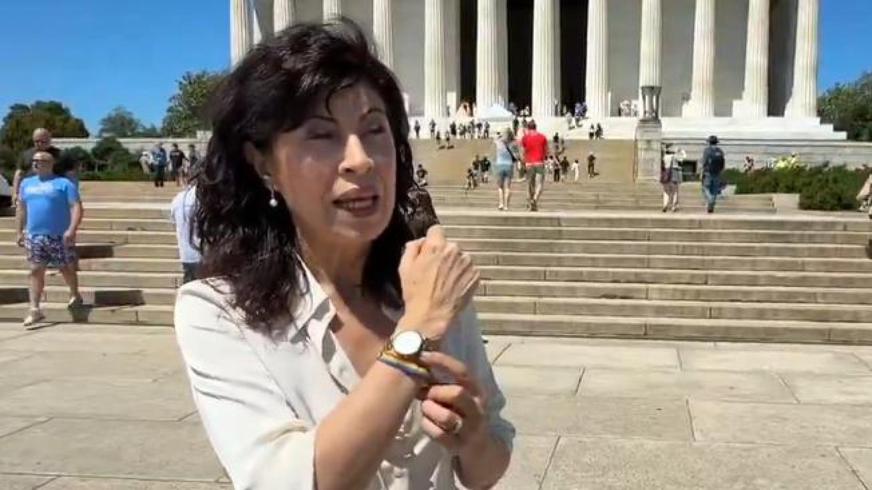 La ministra de Igualdad, Ana Redondo, este viernes en Washington.