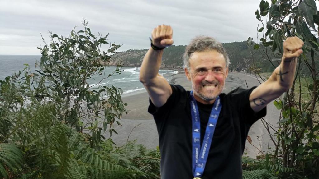 Luis Enrique, en un montaje.