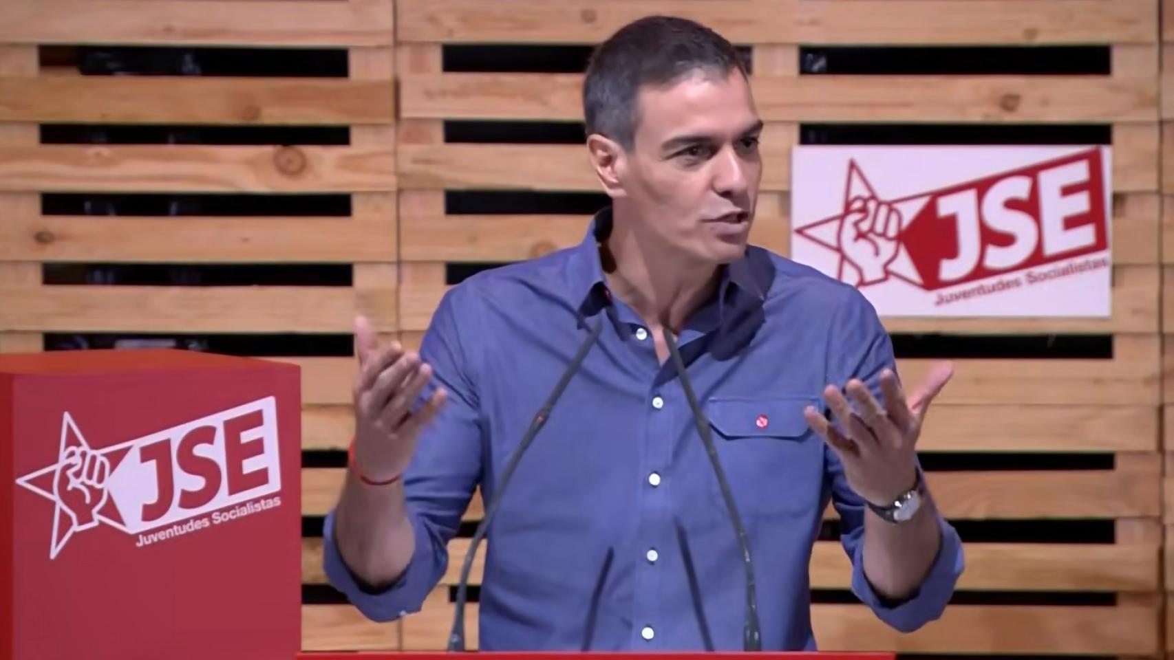Pedro Sánchez, en un evento con las Juventudes Socialistas.