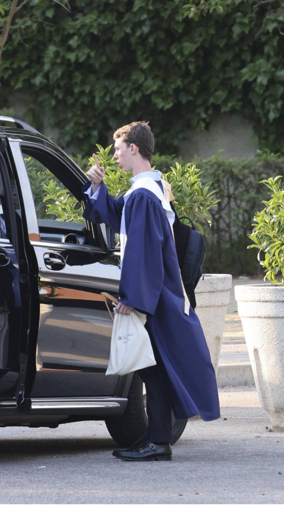 Sacha Thyssen, en su graduación en el Colegio Americano de Madrid.
