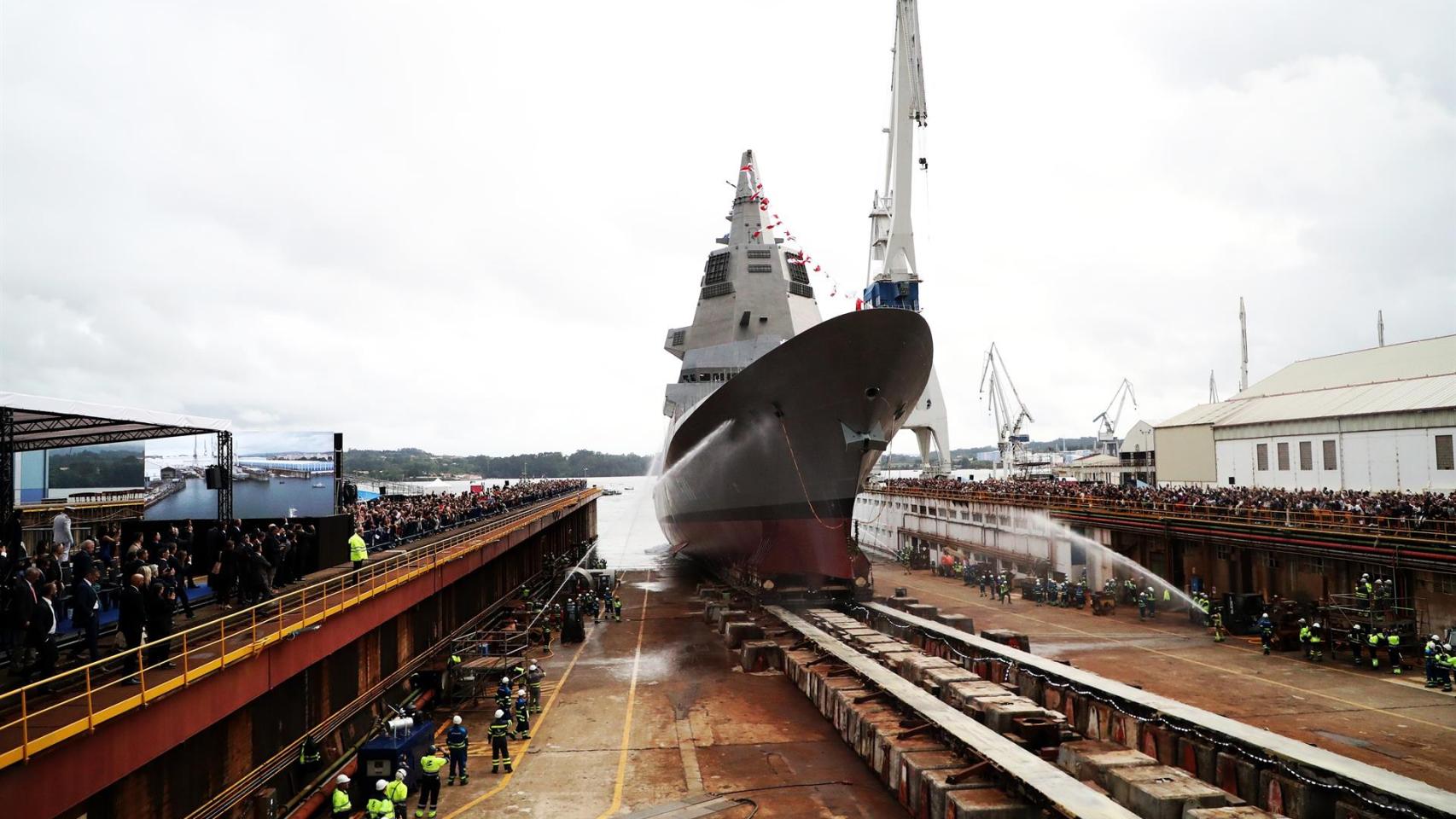 Ceremonia de la botadura de la fragata F-111, en el astillero de Navantia, a 11 de septiembre de 2025, en Ferrol, A Coruña, Galicia (España)