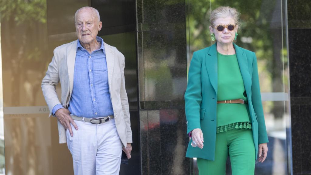 Norman Foster y Elena Ochoa, en Madrid, en 2024.