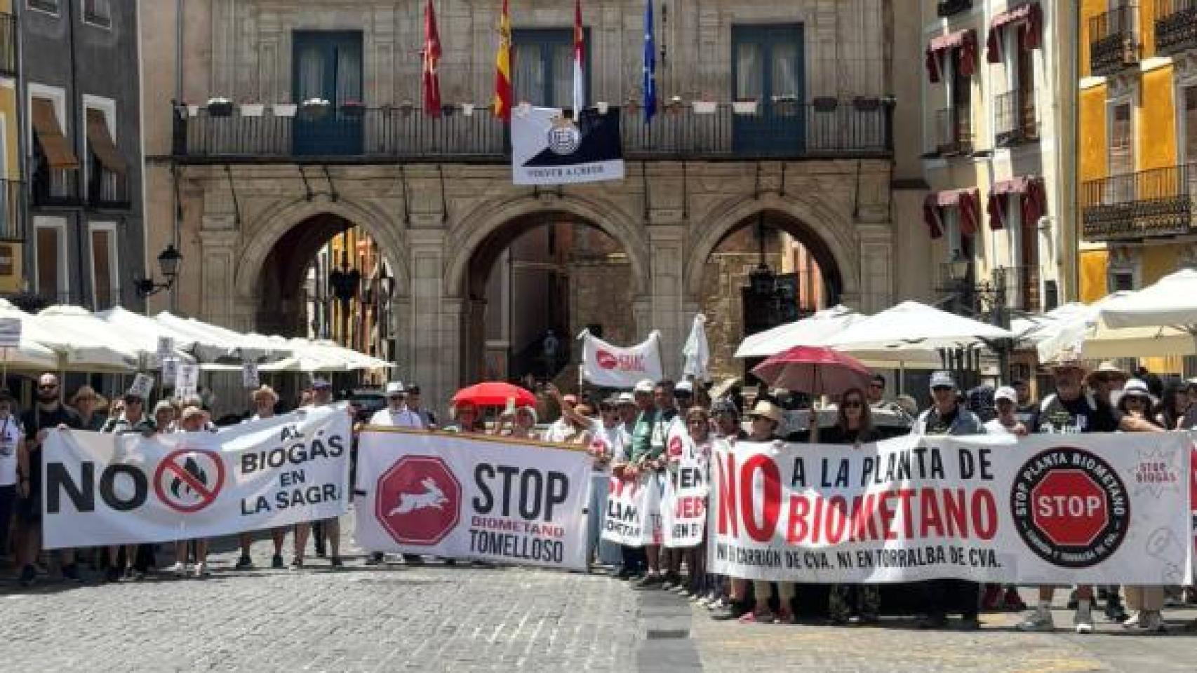 Protesta en Cuenca. Foto: redes sociales de Mari Ángeles García (Cuenca en Marcha - Podemos). 