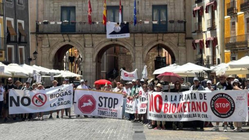 Protesta en Cuenca. Foto: redes sociales de Mari Ángeles García (Cuenca en Marcha - Podemos). 