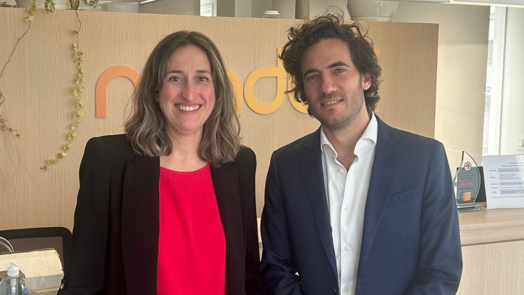 La gerente de Meico, Silvia Gonzalvo, y el CEO de Grupo Mindual, Pablo Mindual .