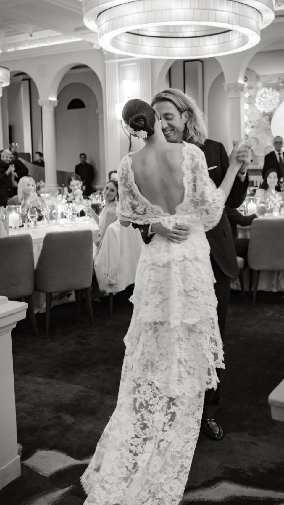 El vestido de novia de Rocío Crusset.