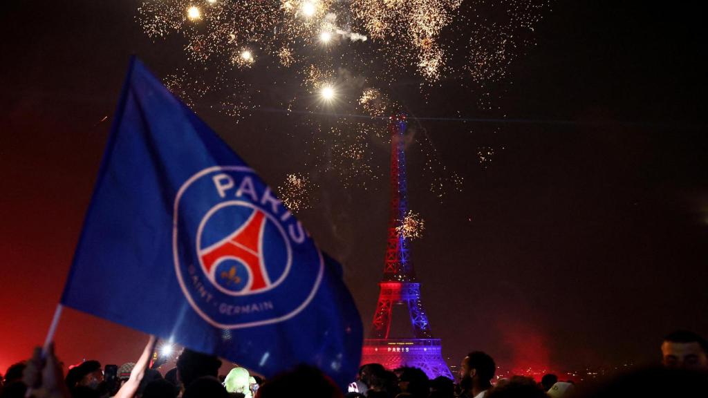 Los festejos en París por la victoria del PSG en la Liga de Campeones.