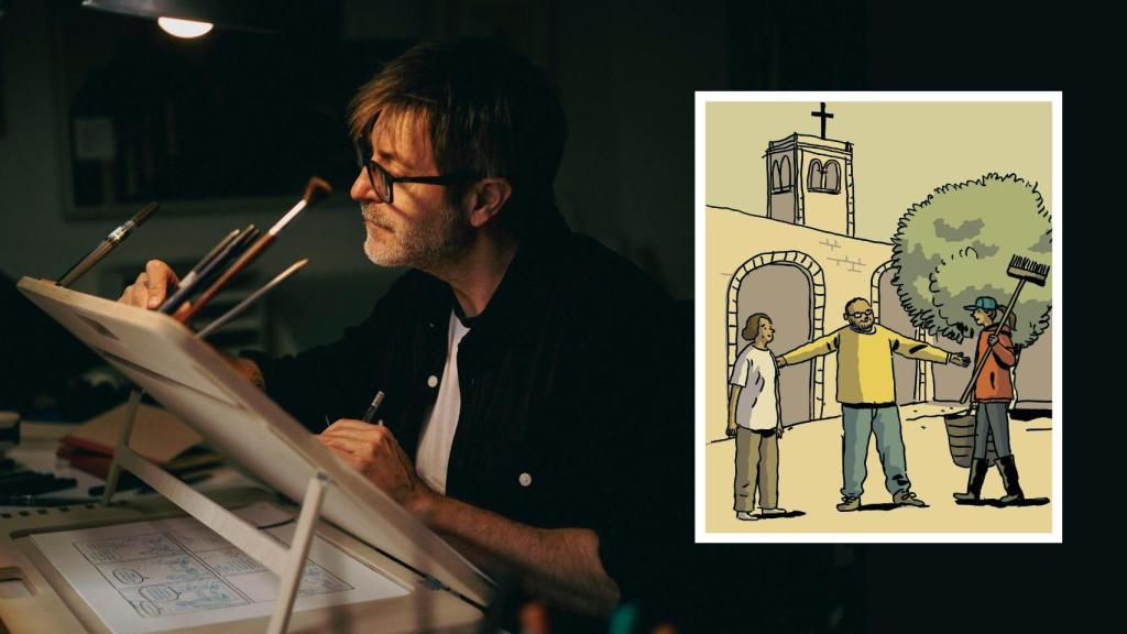 Paco Roca en su estudio.