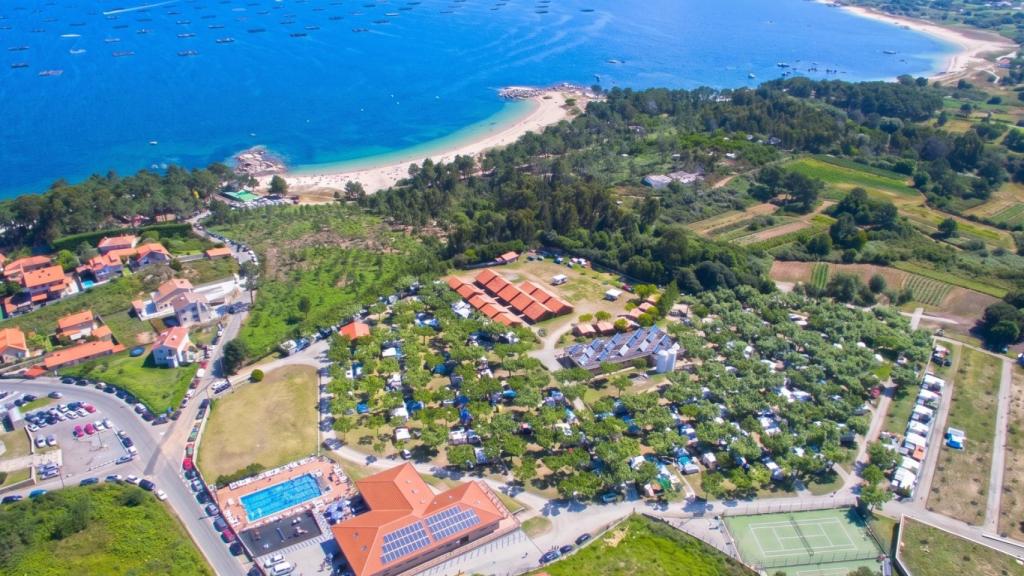 Fotografía aérea del camping