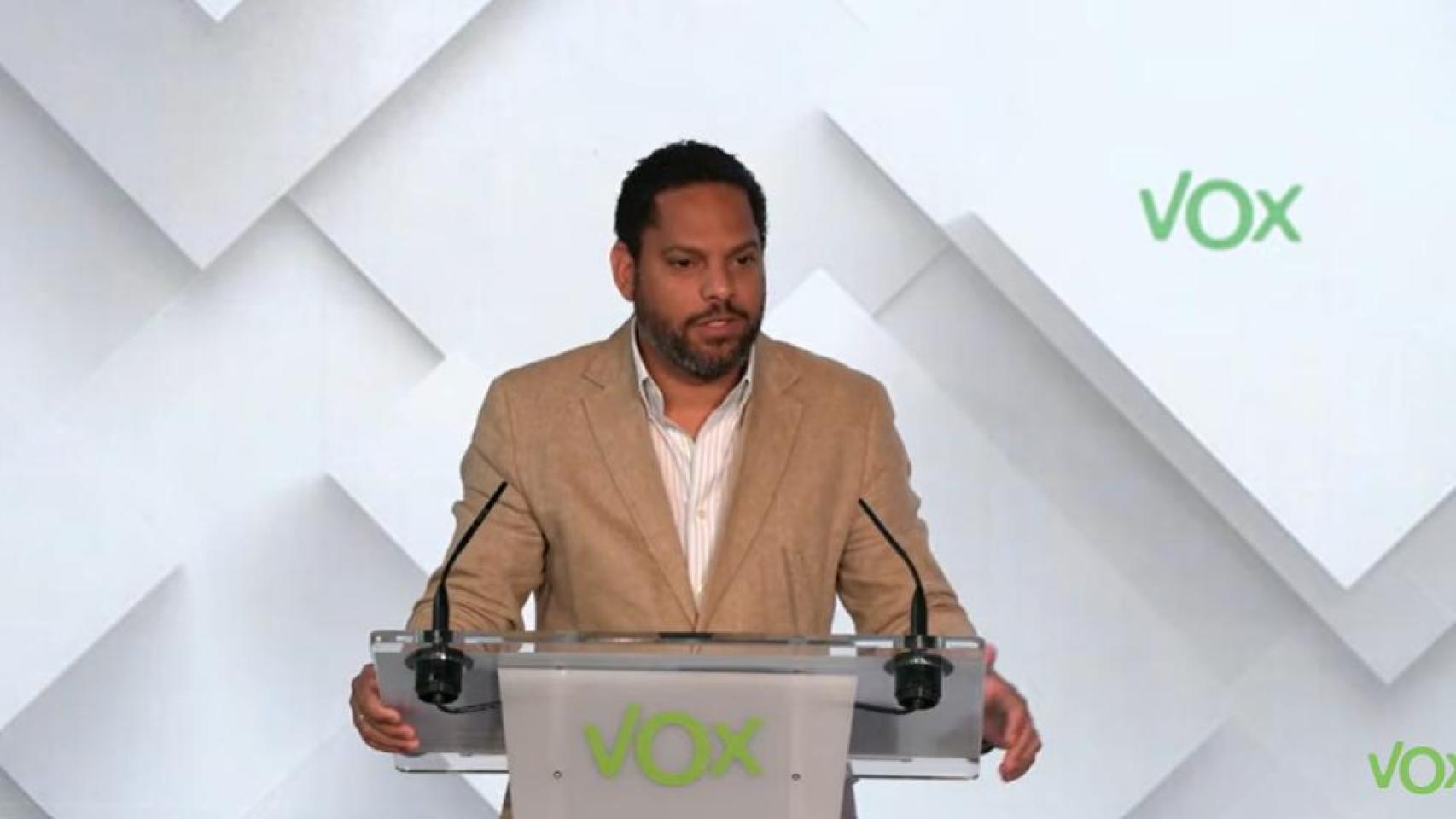 El secretario general de Vox, Ignacio Garriga, este lunes.