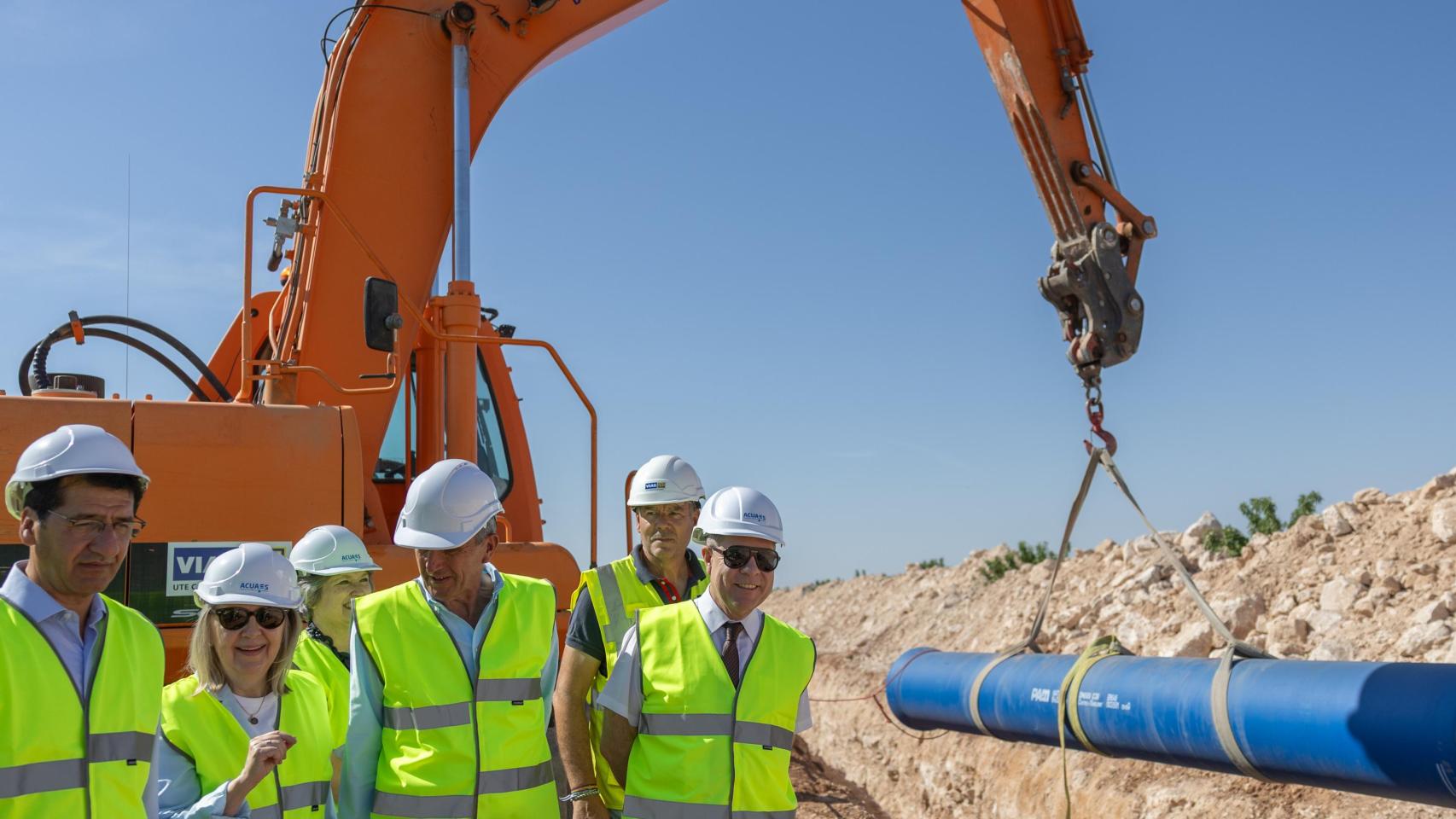 Visita a las obras de la Tubería Manchega.