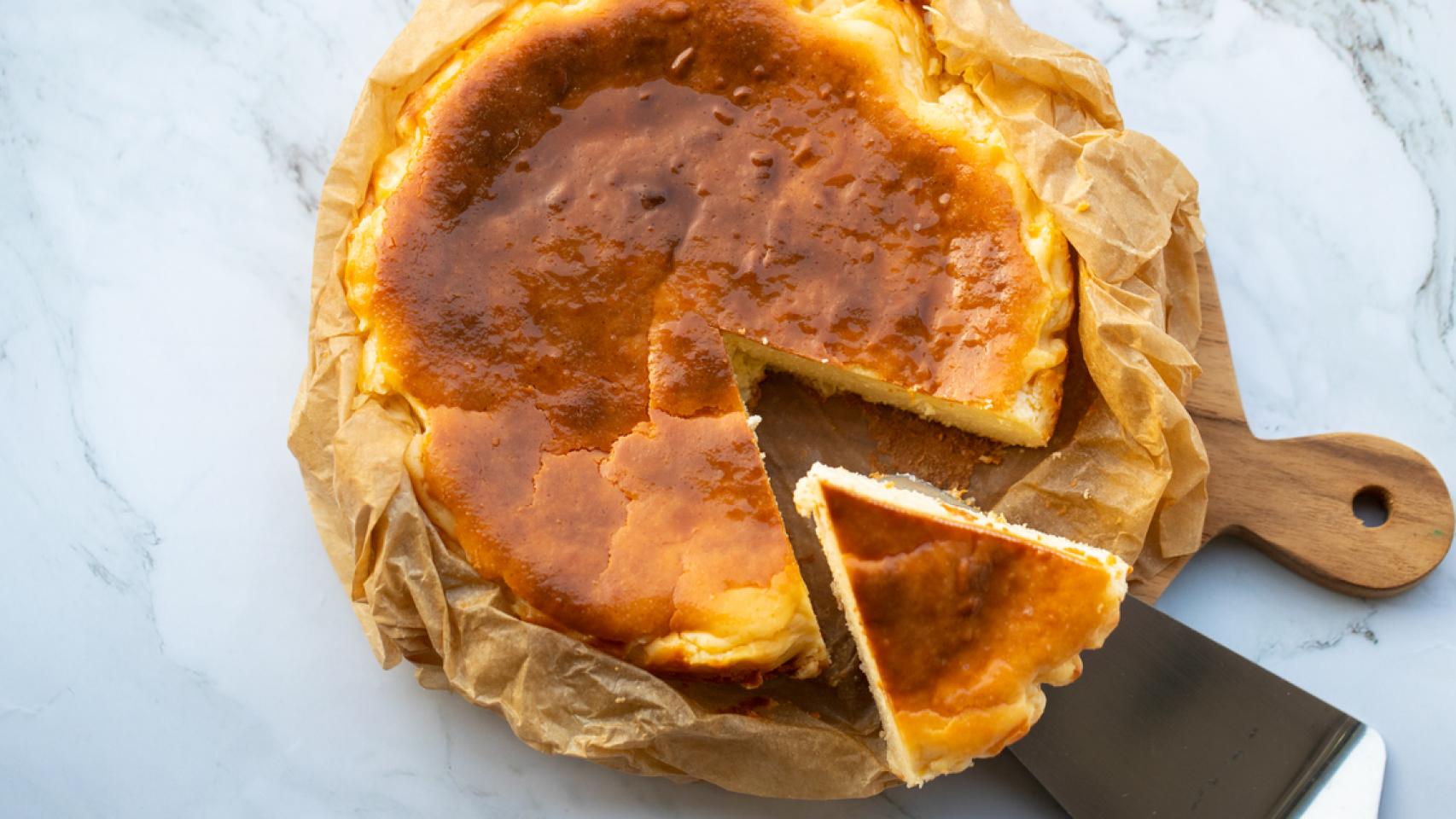 Tarta de queso casera.