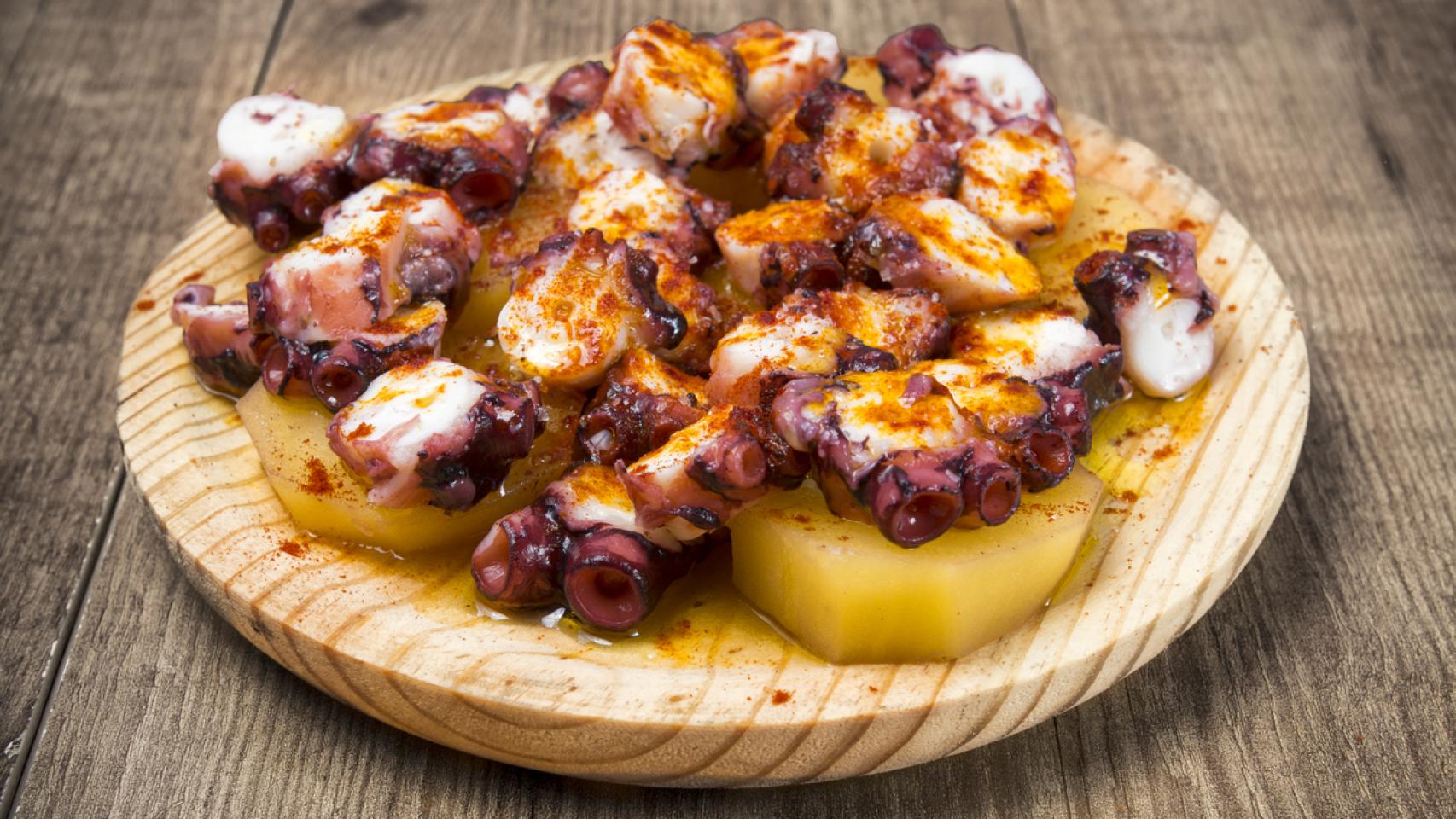Pulpo a la gallega.
