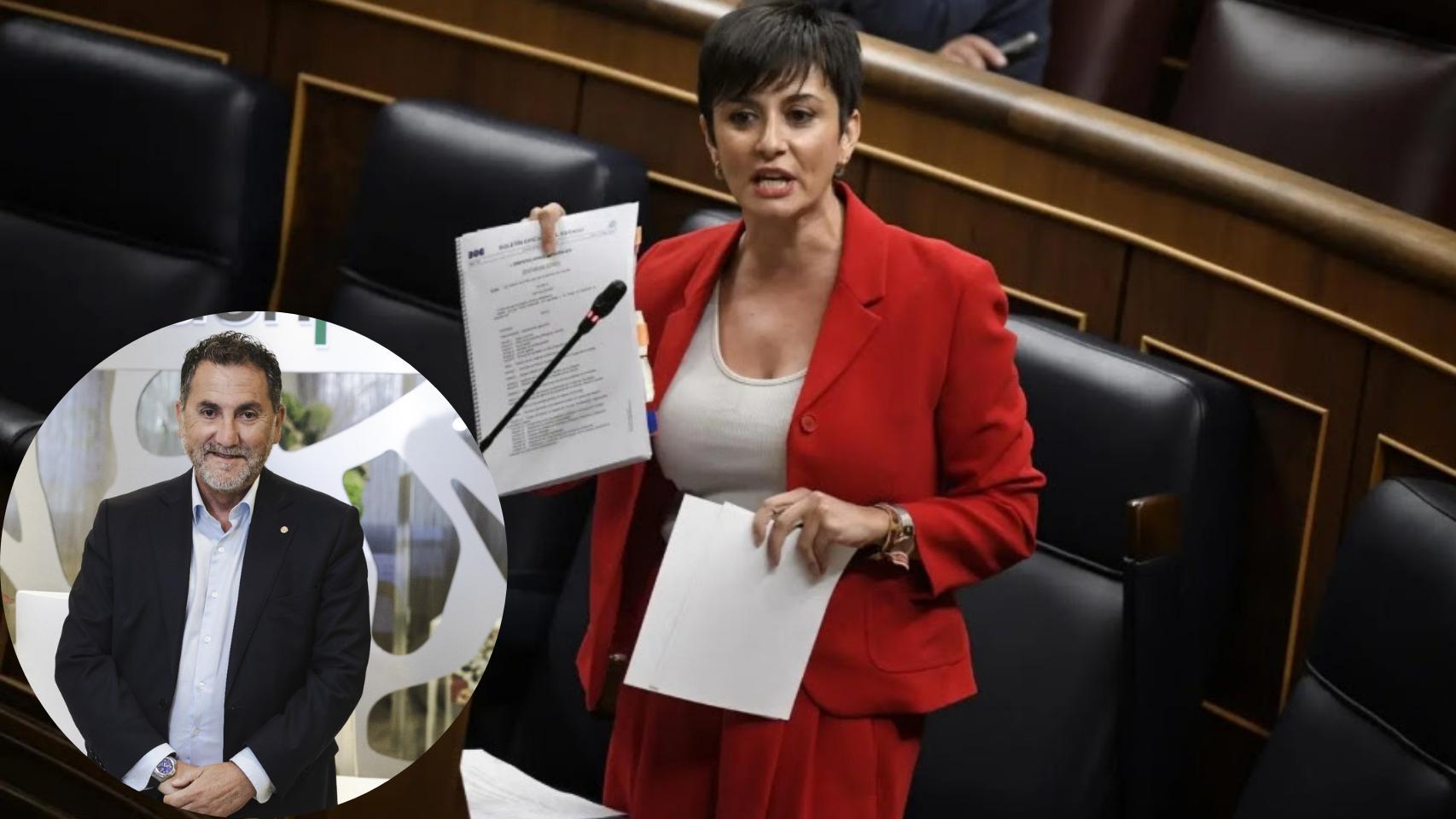 Montaje de Emiliano Bermúdez con la ministra de Vivienda, Isabel Rodríguez (EP).