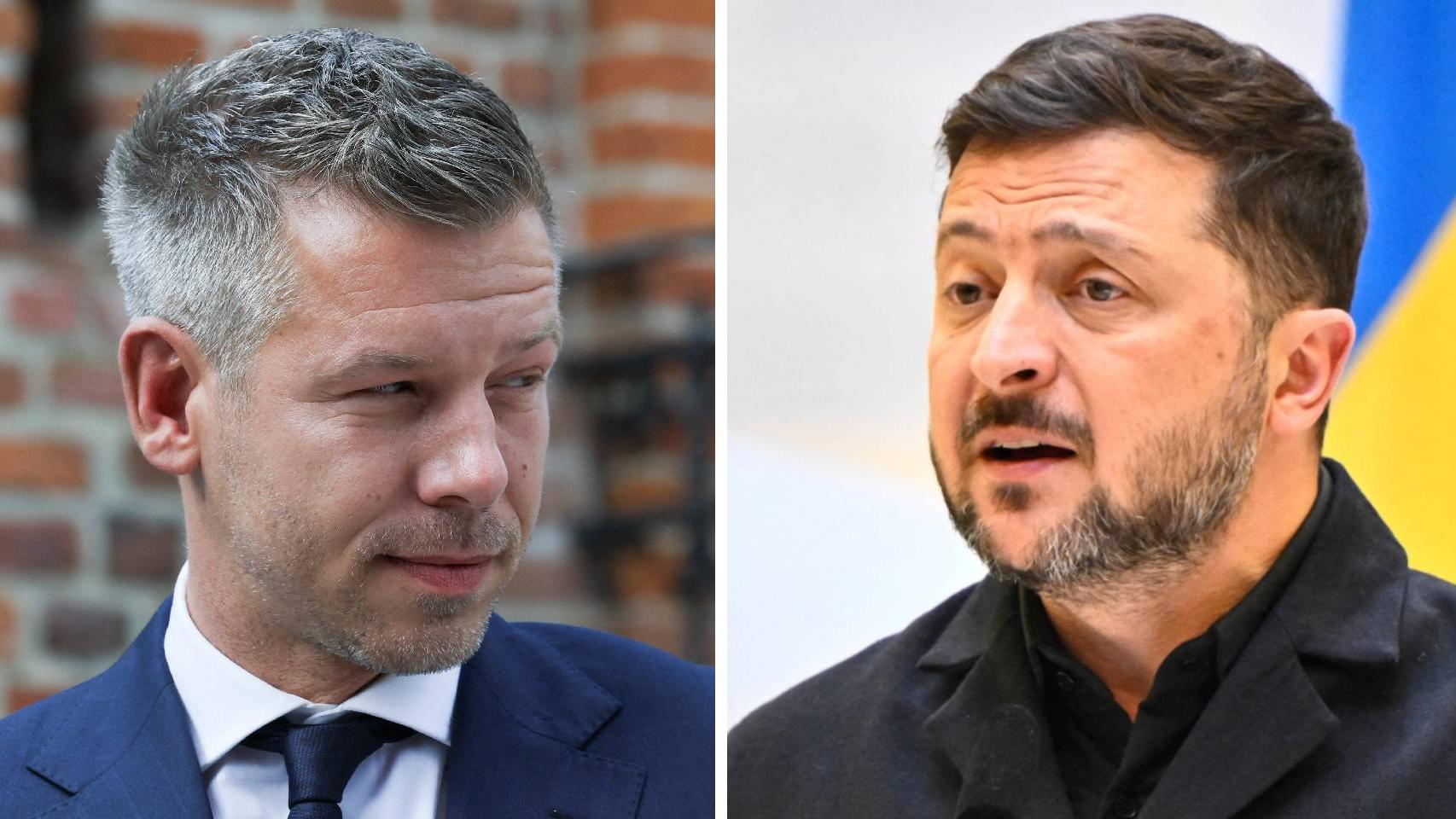 El primer ministro de Hungría Péter Magyar y su homólogo ucraniano Volodímir Zelenski