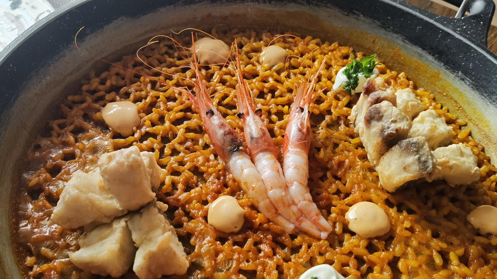 Uno de los arroces que presenta Juan Luis Parra en Koiné.