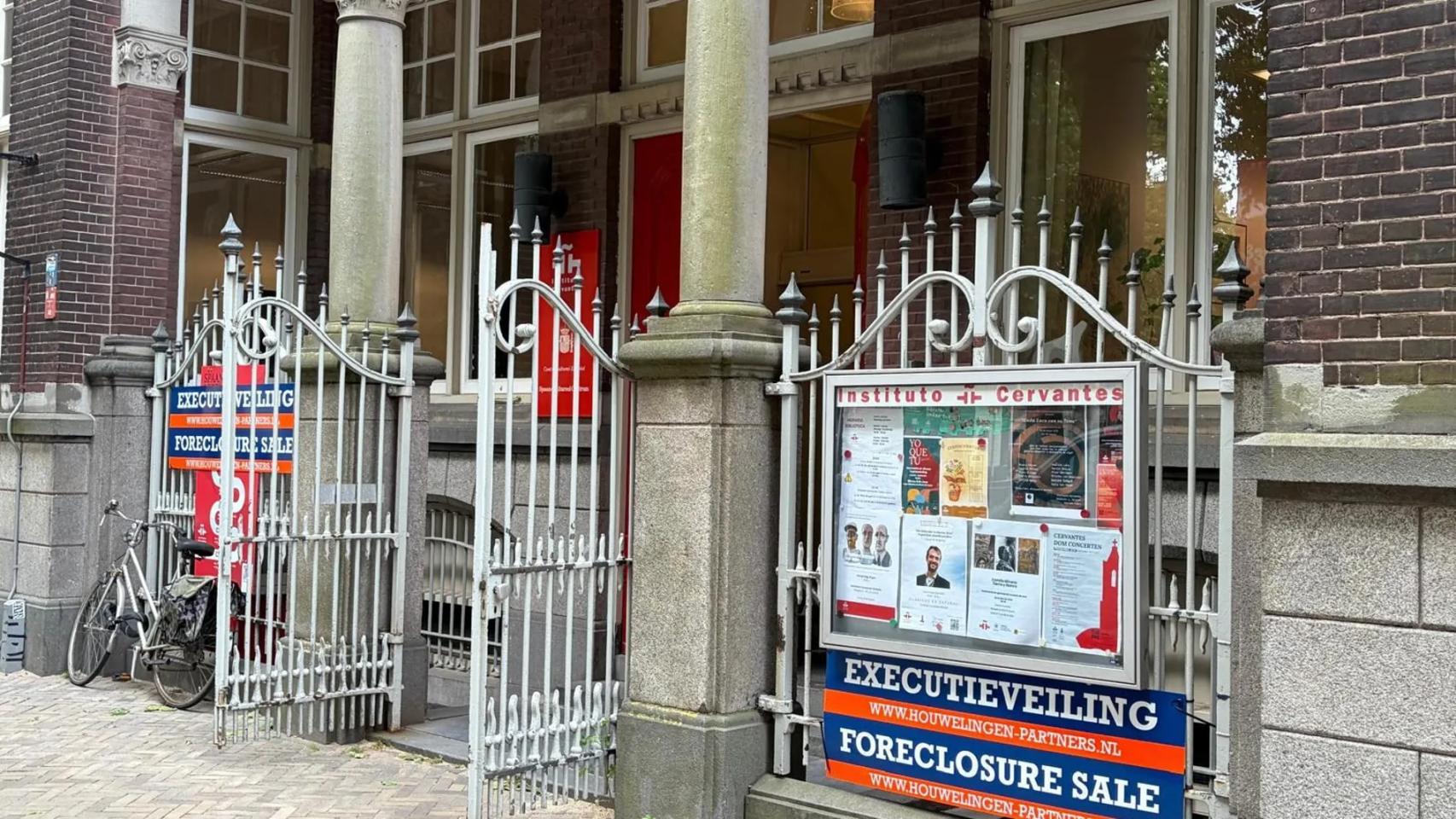Sede del Instituto Cervantes en Utrecht (Países Bajos) embargado.