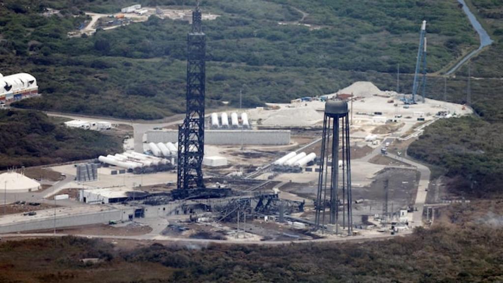 Zona dañada tras la explosión