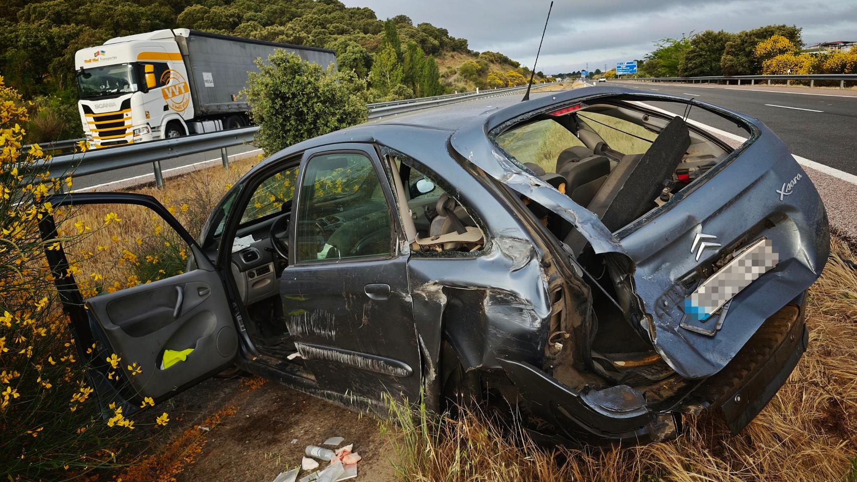 Una persona resulta herida tras un choque entre un turismo y una furgoneta en el km 330 de la A-62, en Ciudad Rodrigo (Salamanca).