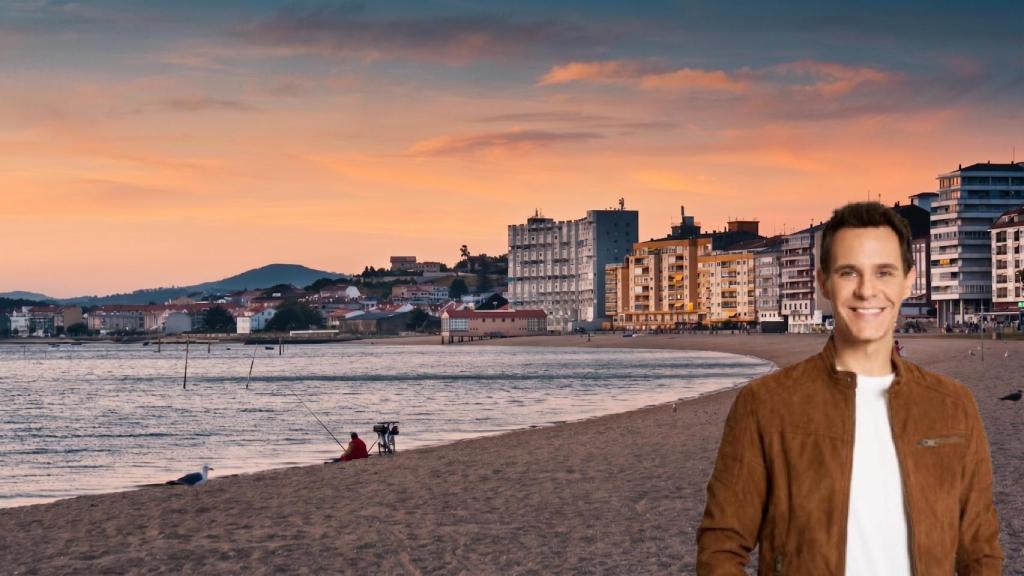 Montaje playa de Compostela-A Concha y Christian Gálvez
