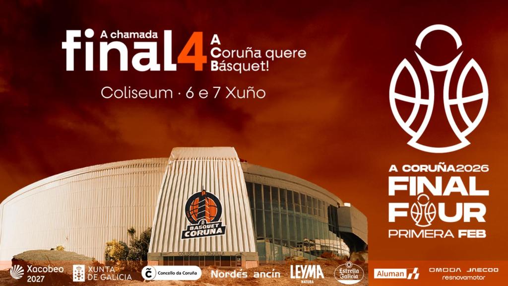 Cartel del evento de baloncesto The Final Four 2026