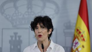La ministra portavoz del Gobierno, Elma Sainz, este martes en la rueda de prensa posterior al Consejo de Ministros.