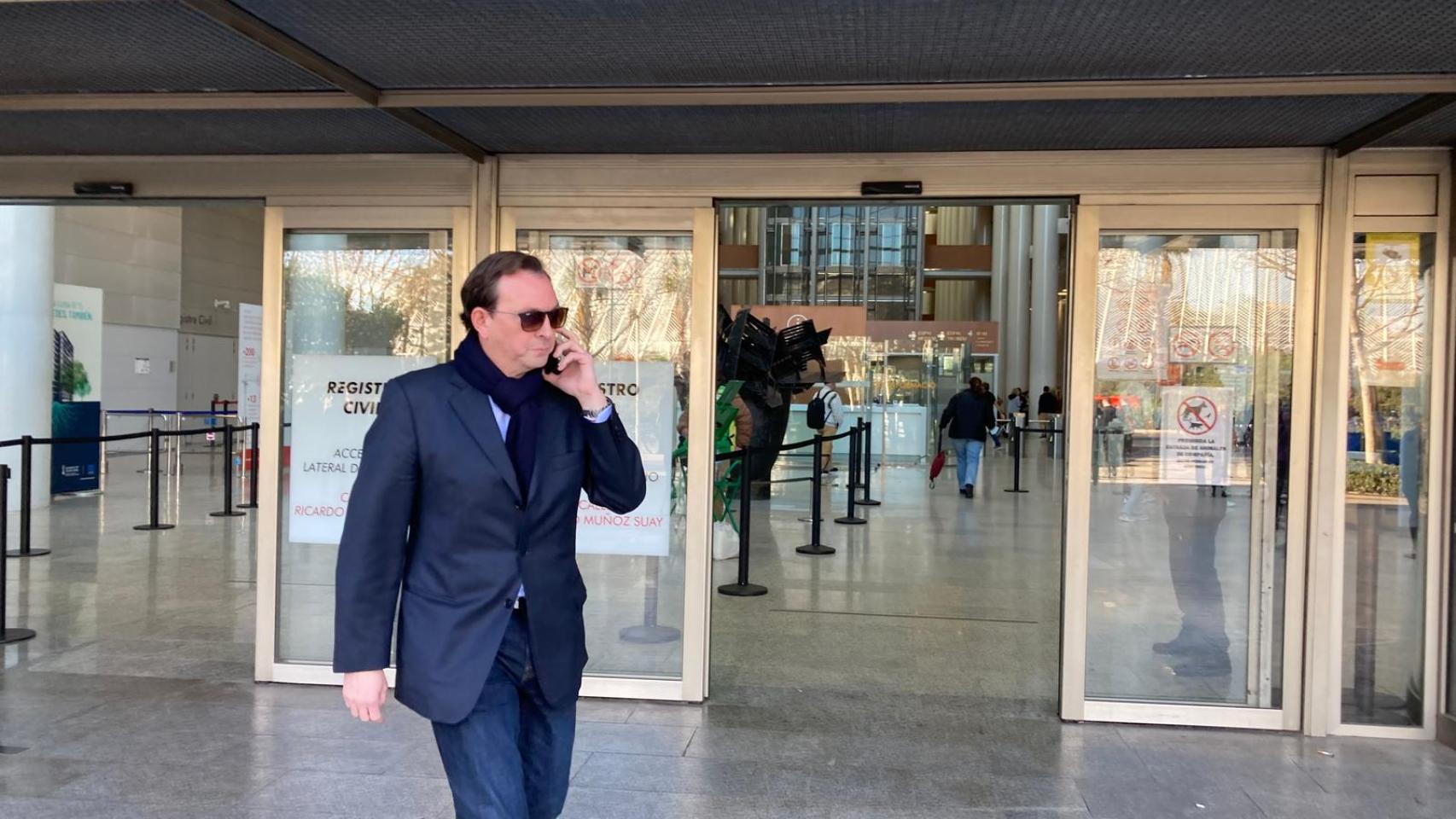 El exasesor del PP Jesús Gordillo, en la Ciudad de la Justicia. L. M. 
