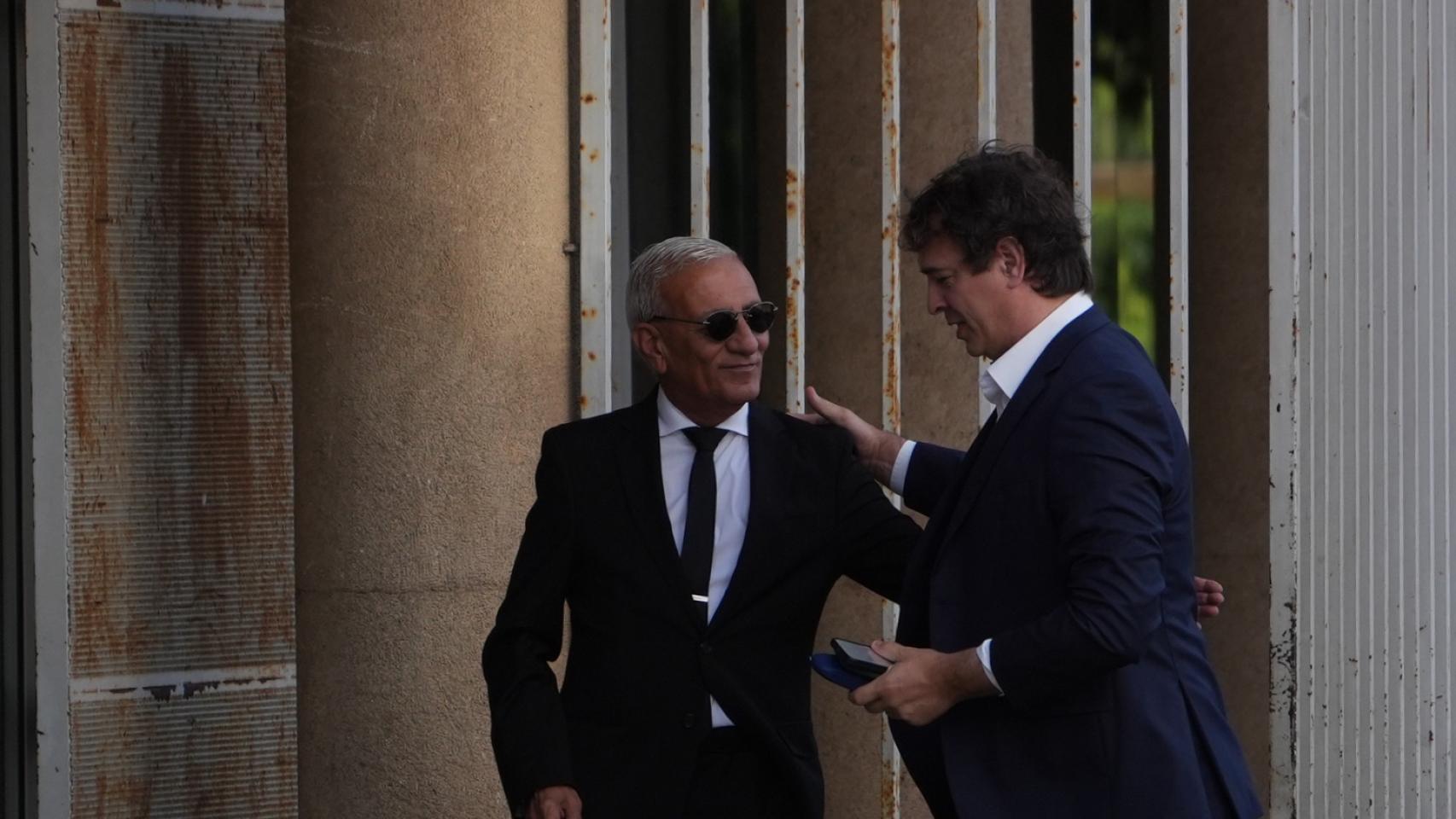 David Sánchez, a su llegada este martes a la tercera jornada del juicio en la Audiencia Provincial de Badajoz.